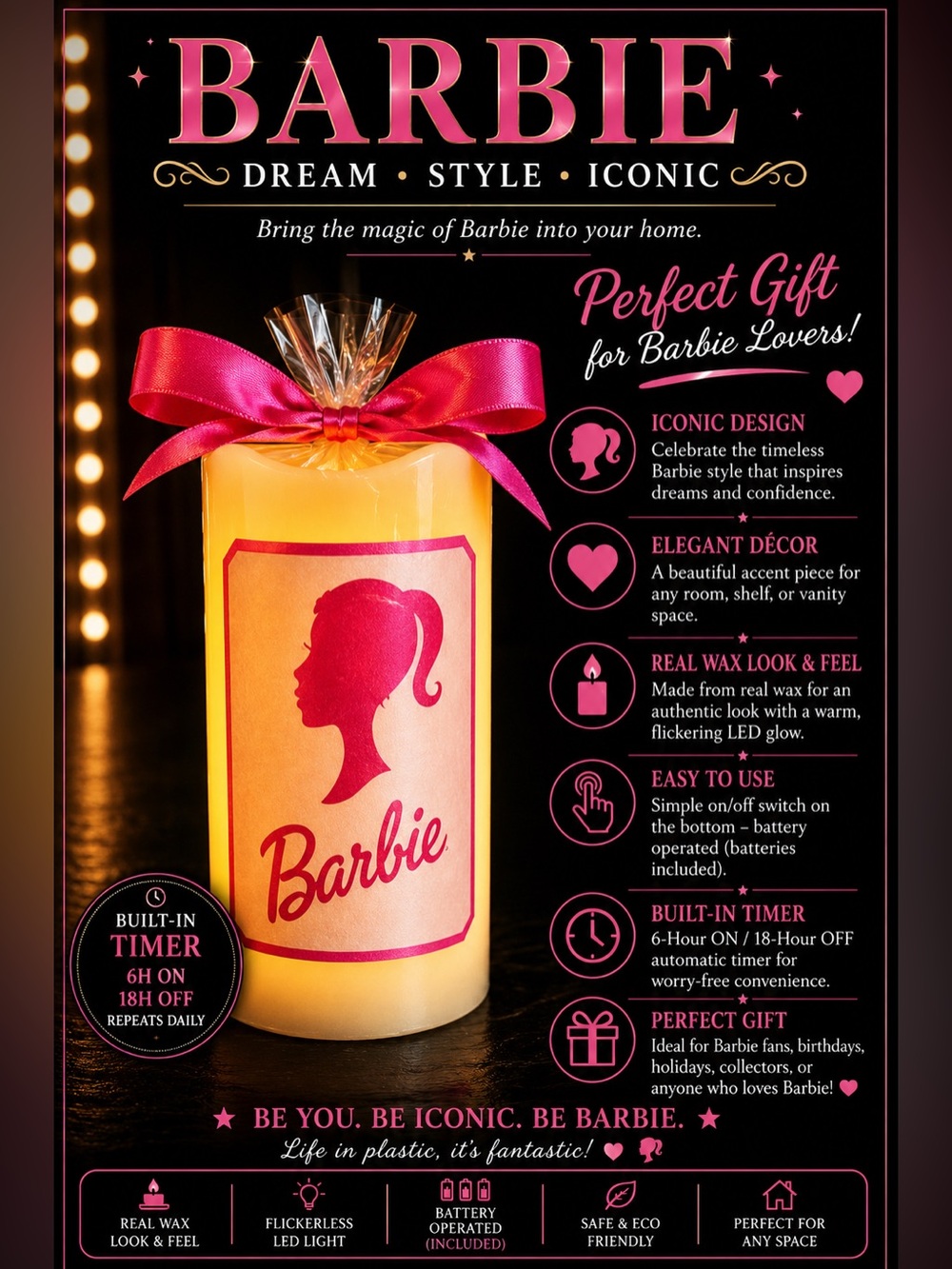 ‎NWOT. Broadway Hamilton Musical Theater Flameless Candle